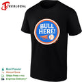 Here a bull here baseball shirt Unisex