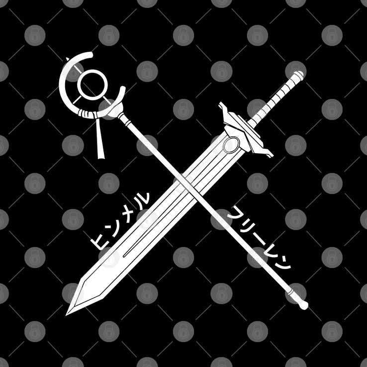 Himmel x Frieren Sword And Staff T Shirt Unisex
