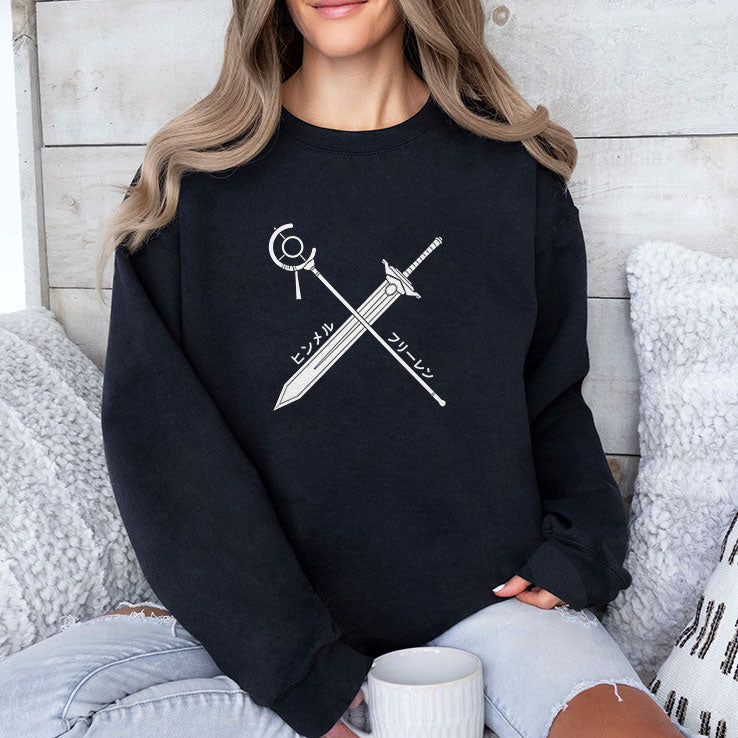 Himmel x Frieren Sword And Staff T Shirt Unisex