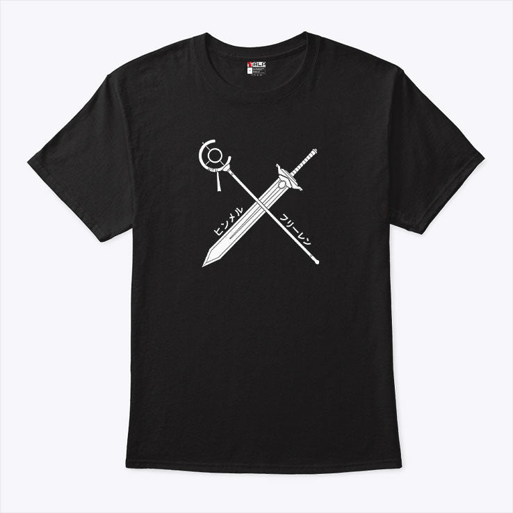 Himmel x Frieren Sword And Staff T Shirt Unisex