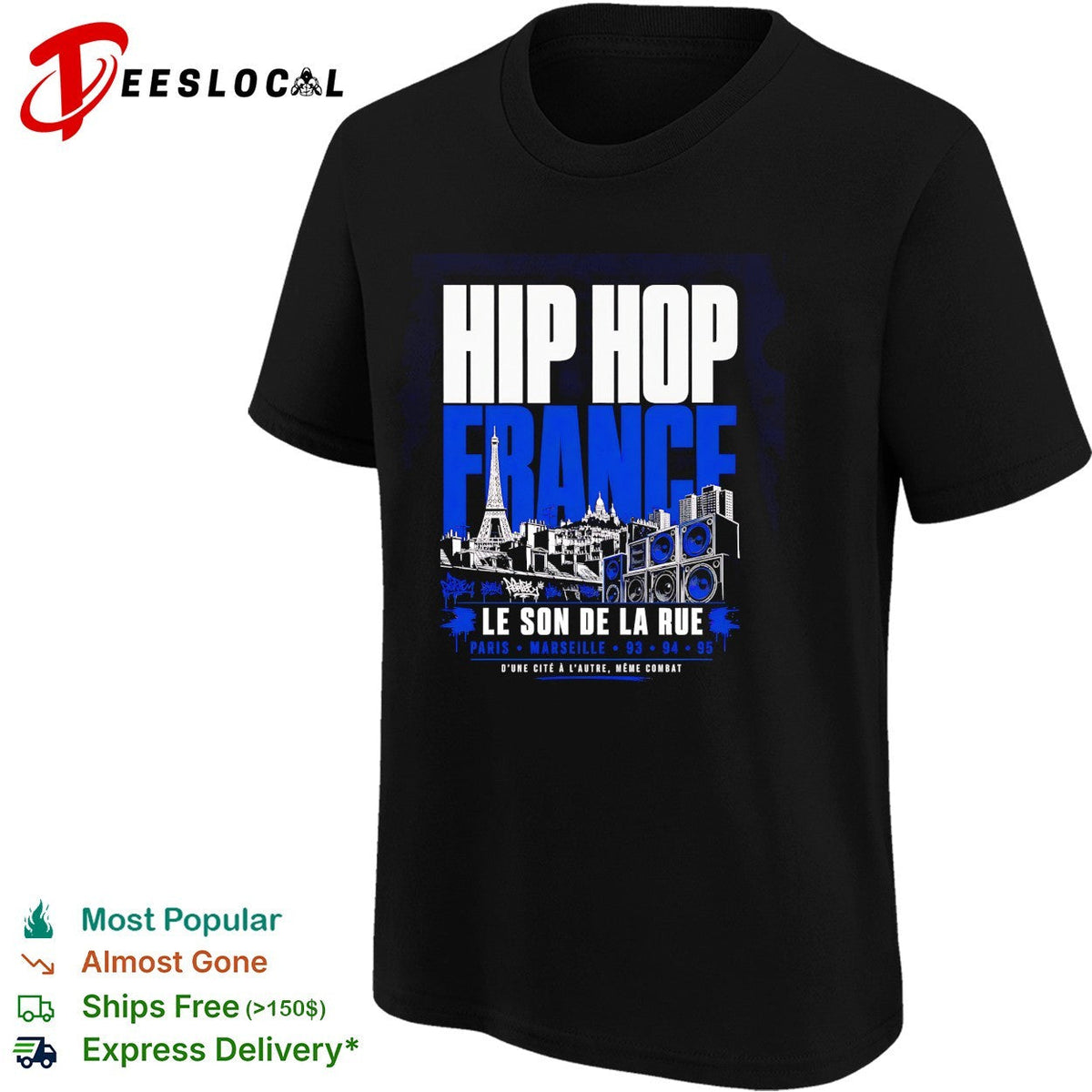 Hip hop France Le son de la rue Eiffel Tower shirt Unisex
