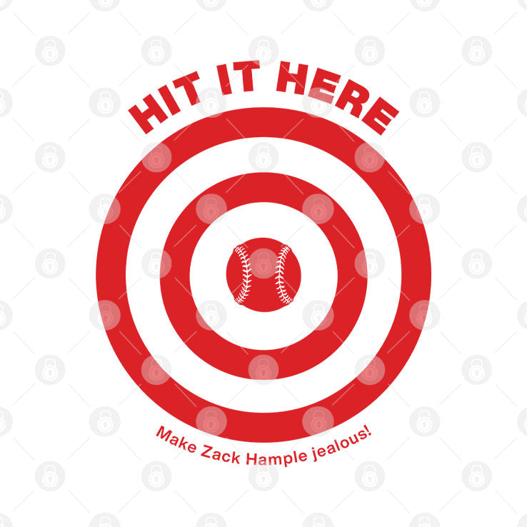 Hit It Here Target Baseball Funny Fan T Shirt Unisex