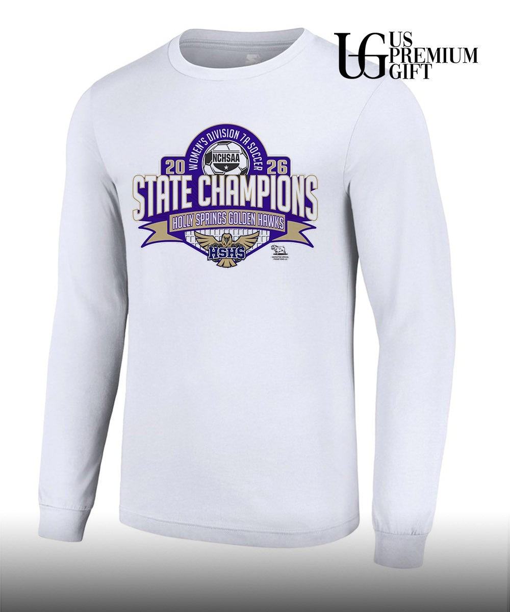 Holly Springs Golden Hawks NCHSAA Women’s 7A Soccer State Champions 2026 shirt Unisex