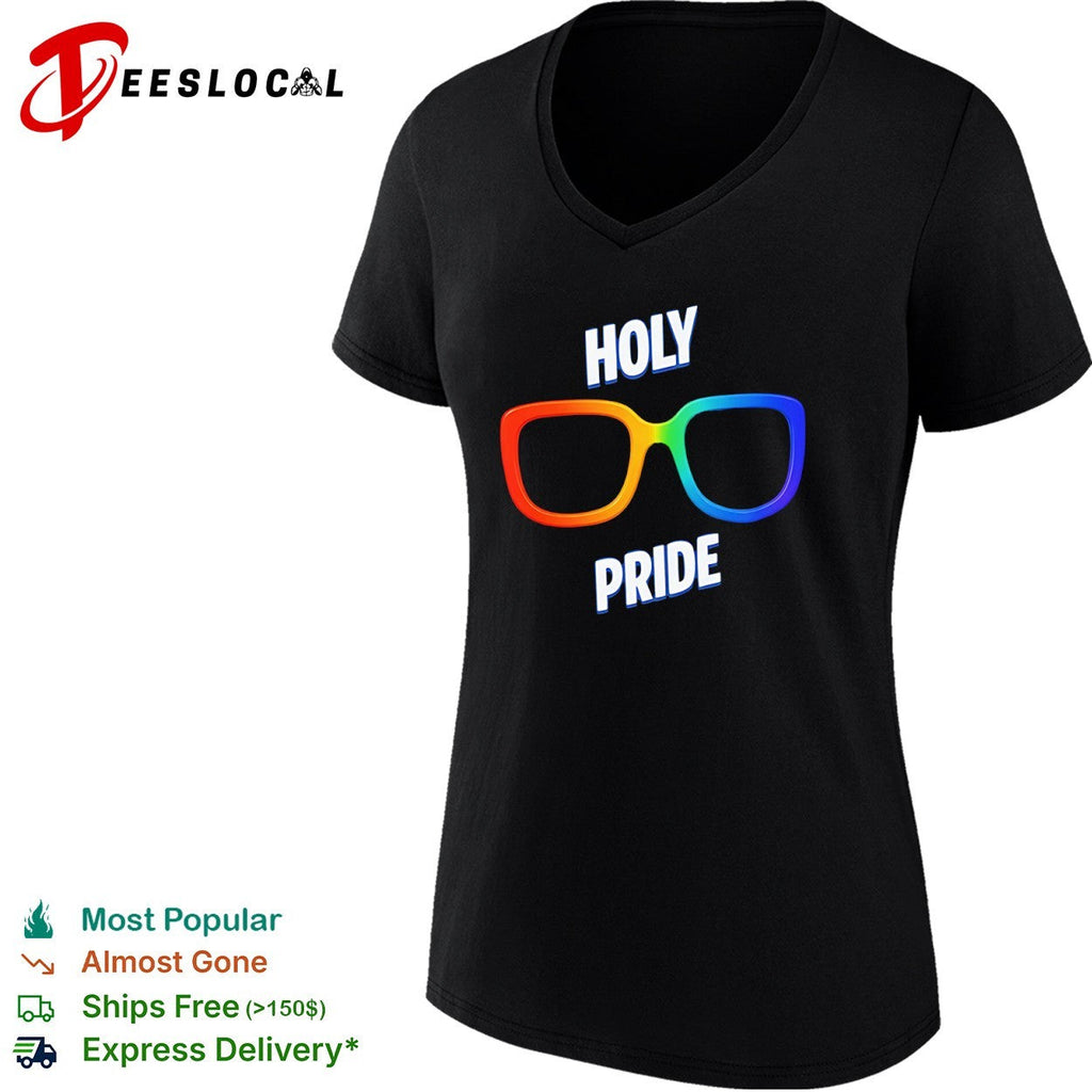 Holy Pride glasses rainbow frame pride shirt Unisex