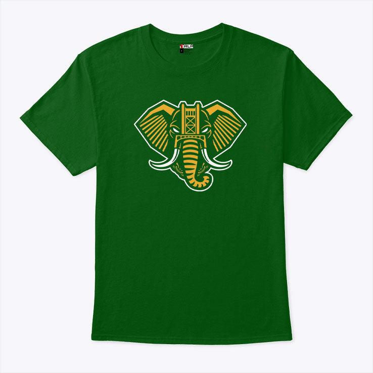 Home Run Elephant Oakland Athletics T Shirt Unisex