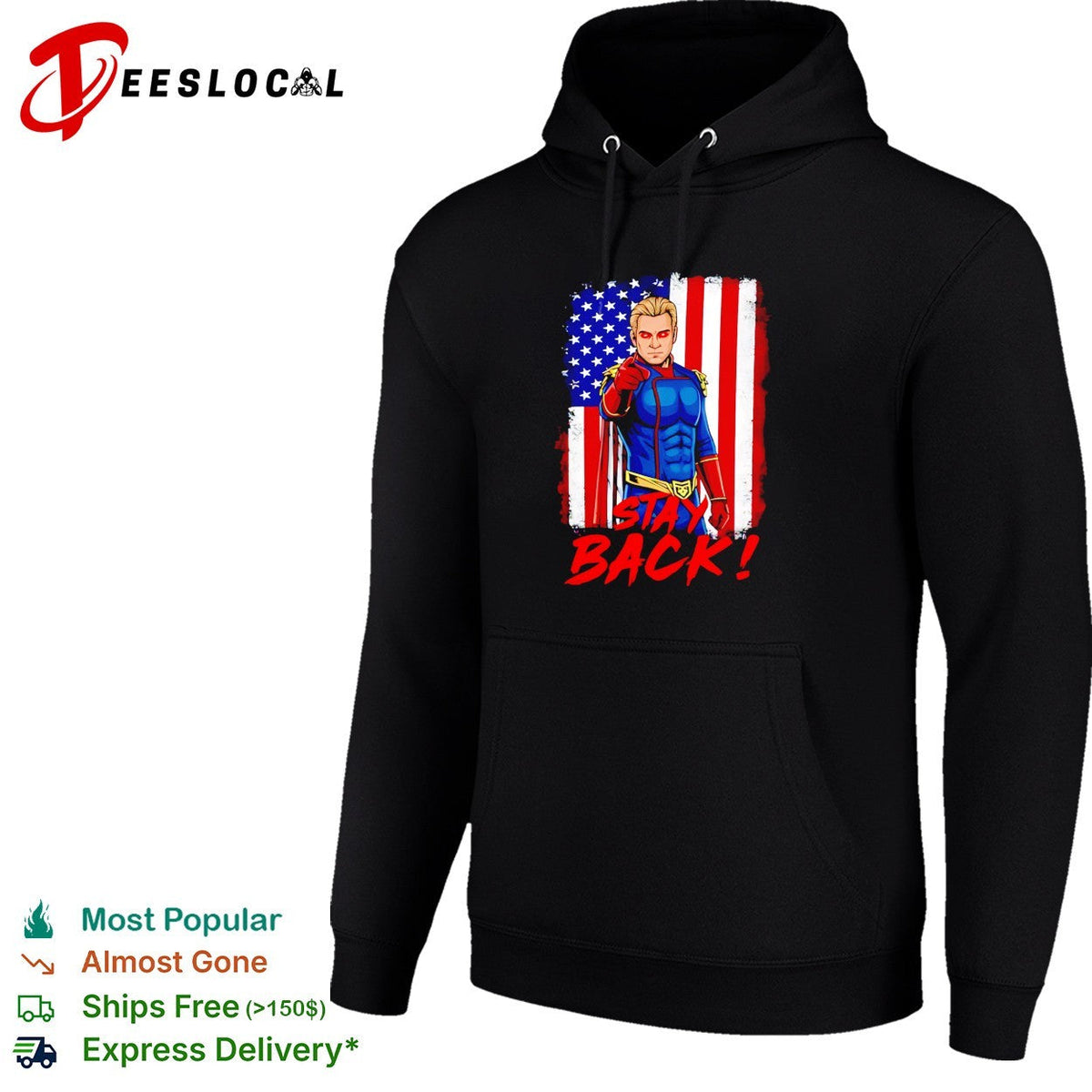 Homelander stay back superhero The Boys USA flag shirt Unisex