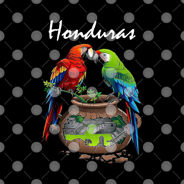 Honduras Parrots And Cultural Landscape Shirt Unisex