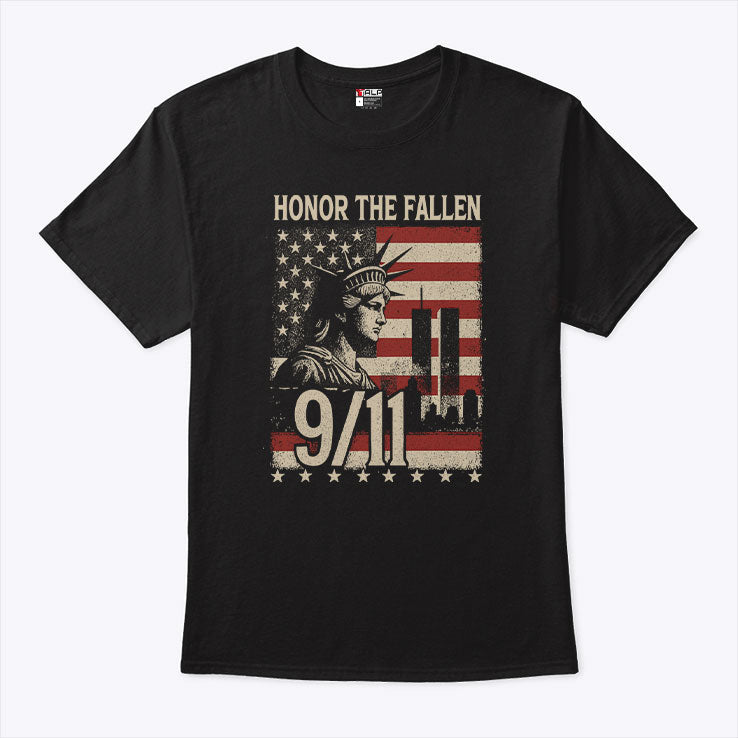 Honor The Fallen September 11 American Flag T Shirt Unisex