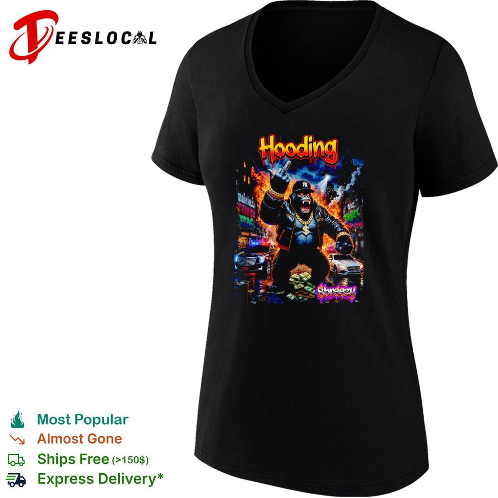 Hooding gorilla middle finger shirt Unisex