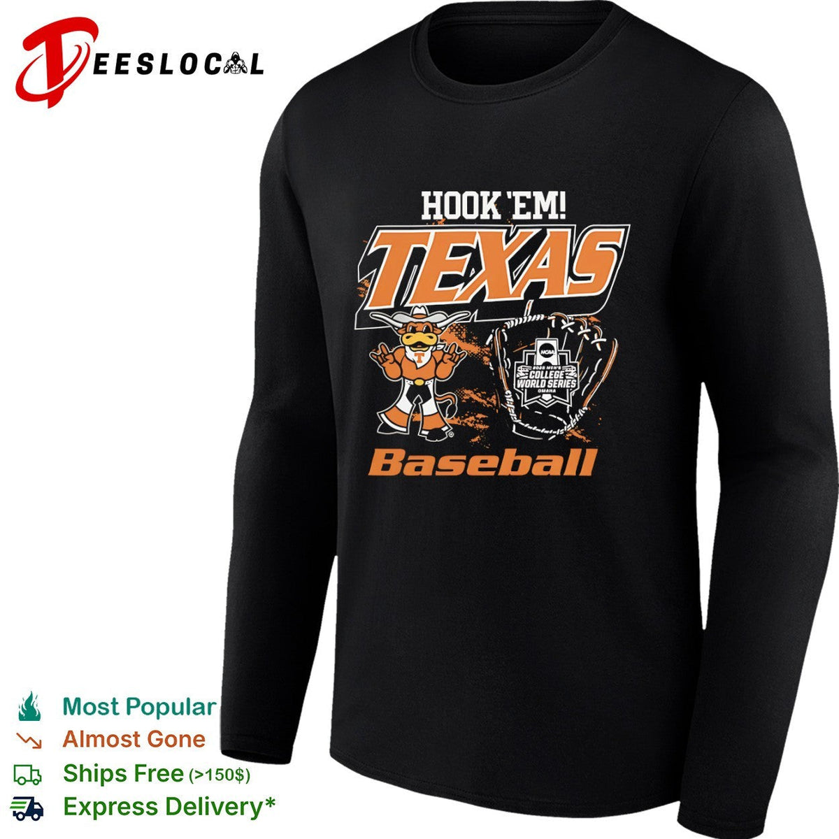 Hook Em Texas Longhorns Baseball 2026 NCAA Men’s College World Series Omaha shirt Unisex