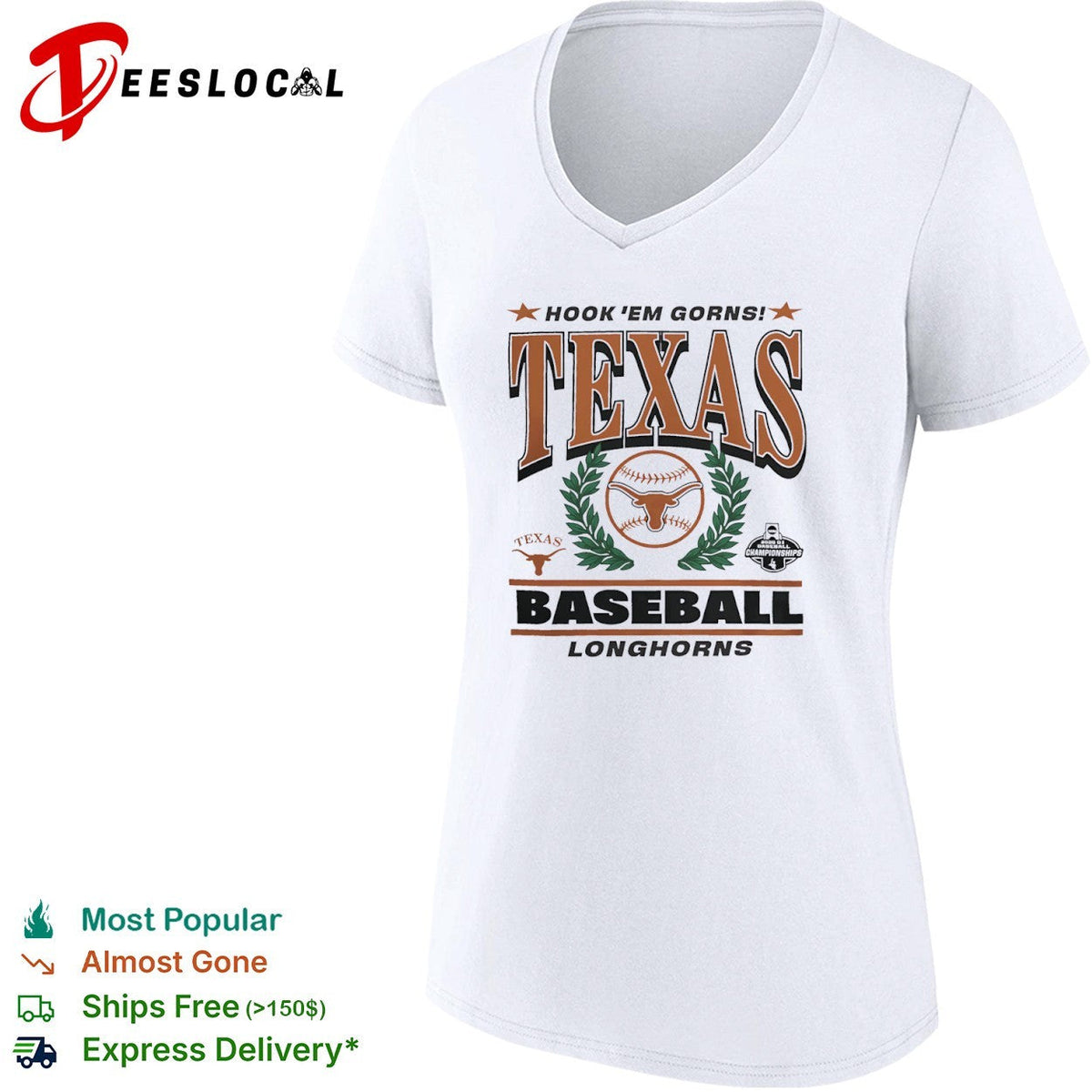 Hook em Gorns Texas Longhorns Baseball 2026 D1 Baseball Championships shirt Unisex