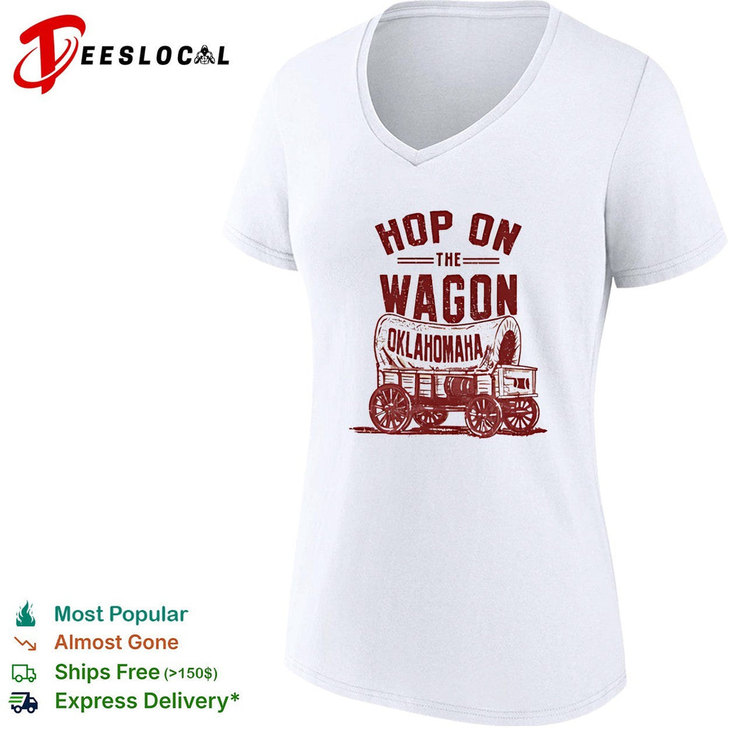 Hop on the wagon Oklahomaha Oklahoma Omaha NCAA humor shirt Unisex