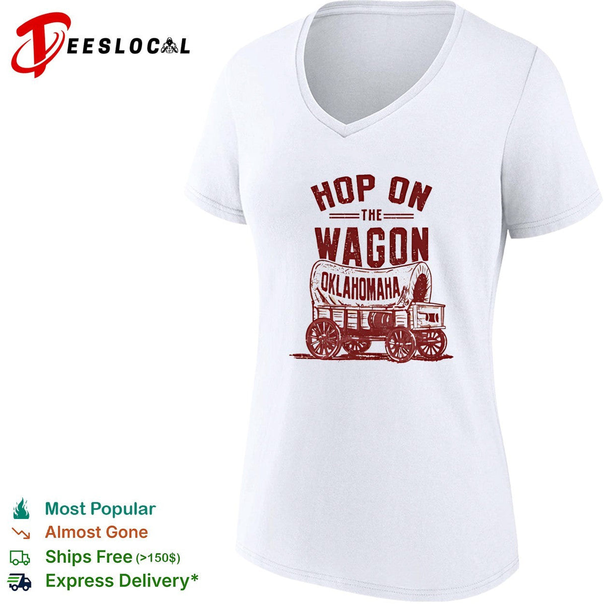 Hop on the wagon Oklahomaha Oklahoma Omaha NCAA humor shirt Unisex