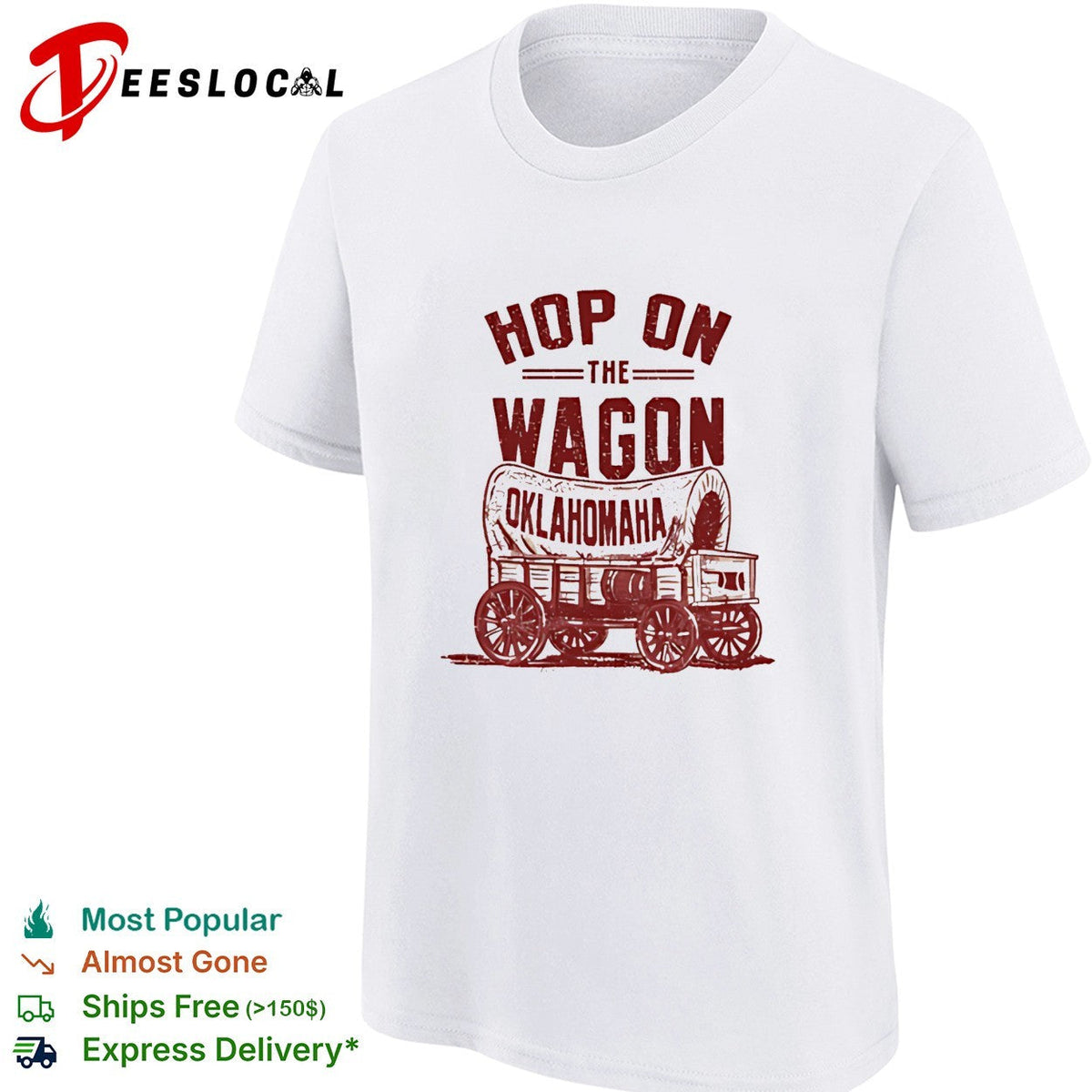 Hop on the wagon Oklahomaha Oklahoma Omaha NCAA humor shirt Unisex