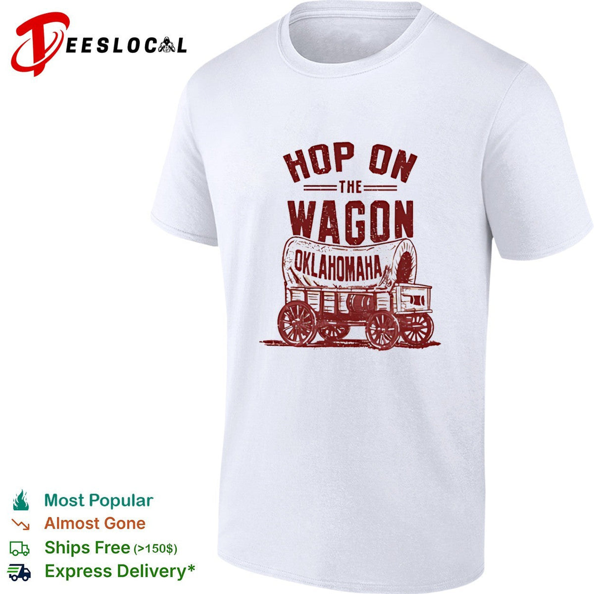 Hop on the wagon Oklahomaha Oklahoma Omaha NCAA humor shirt Unisex