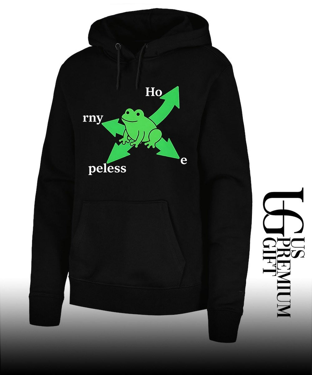 Hopeless horny frog humor pun shirt Unisex