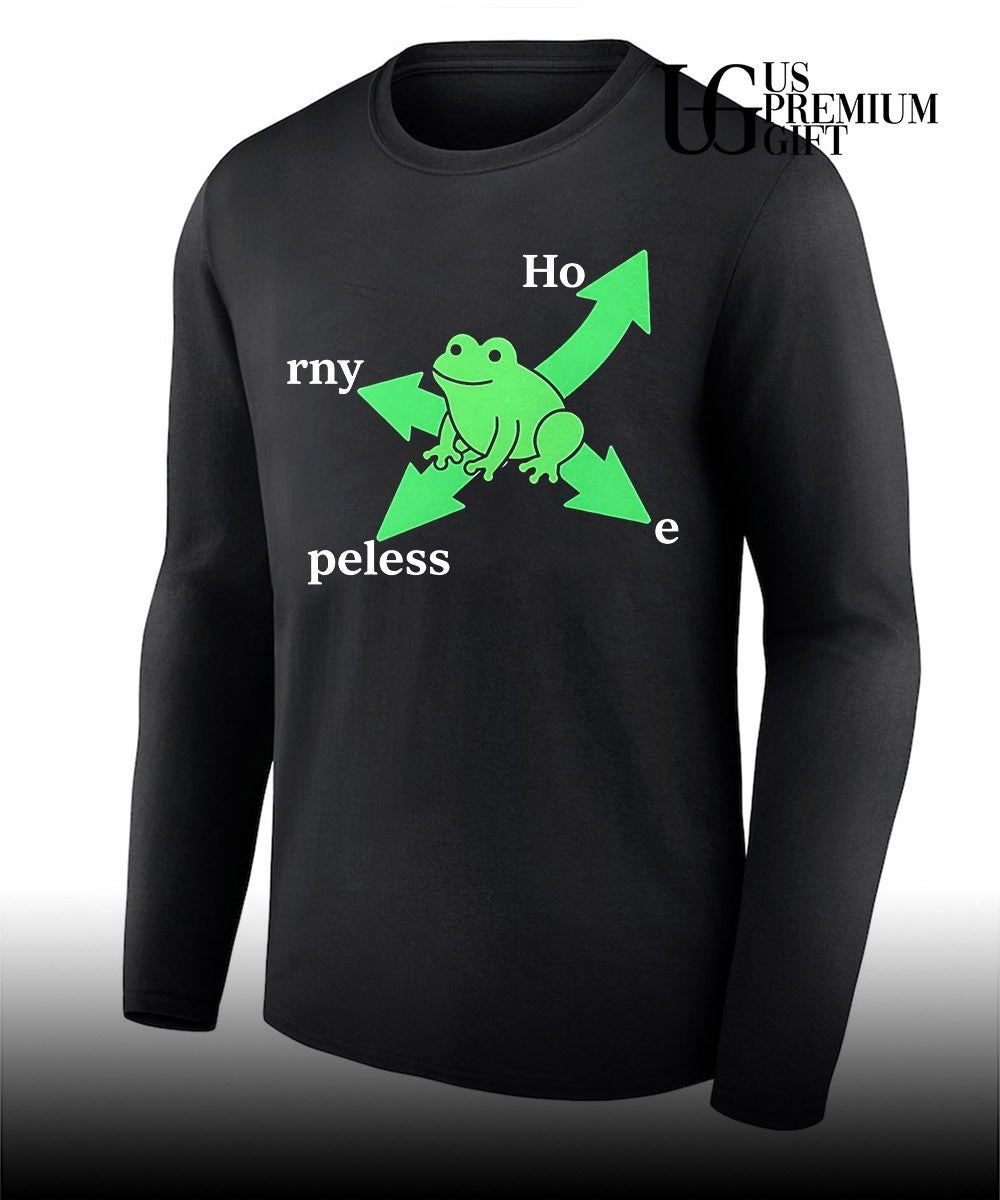 Hopeless horny frog humor pun shirt Unisex