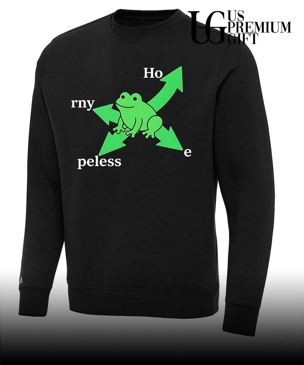 Hopeless horny frog humor pun shirt Unisex