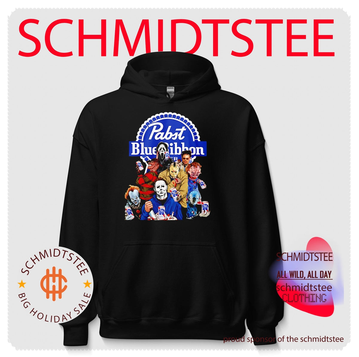 Horror Characters Pabst Blue Ribbon Shirt Unisex