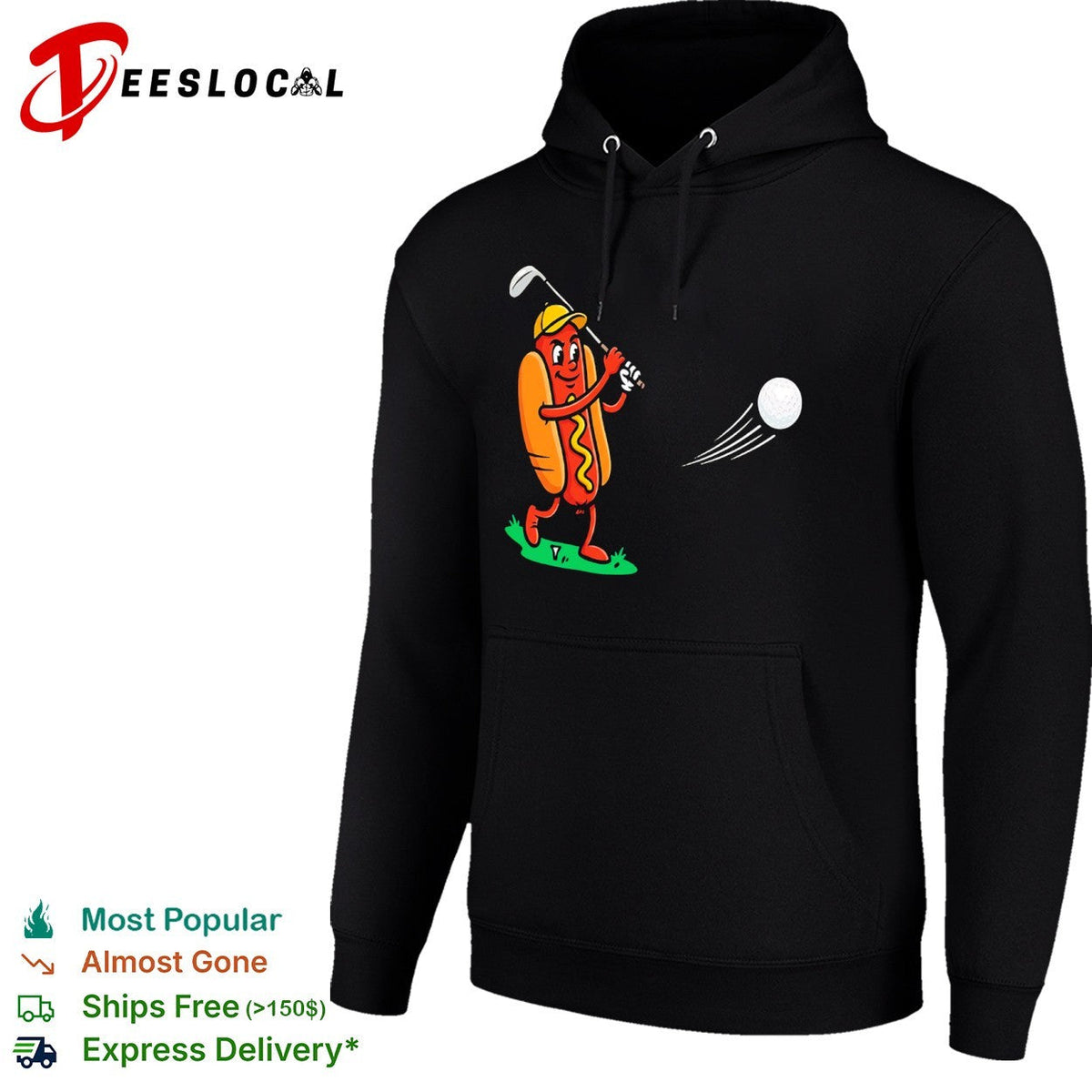 Dog Golf Player Cartoon Sports shirt Unisex