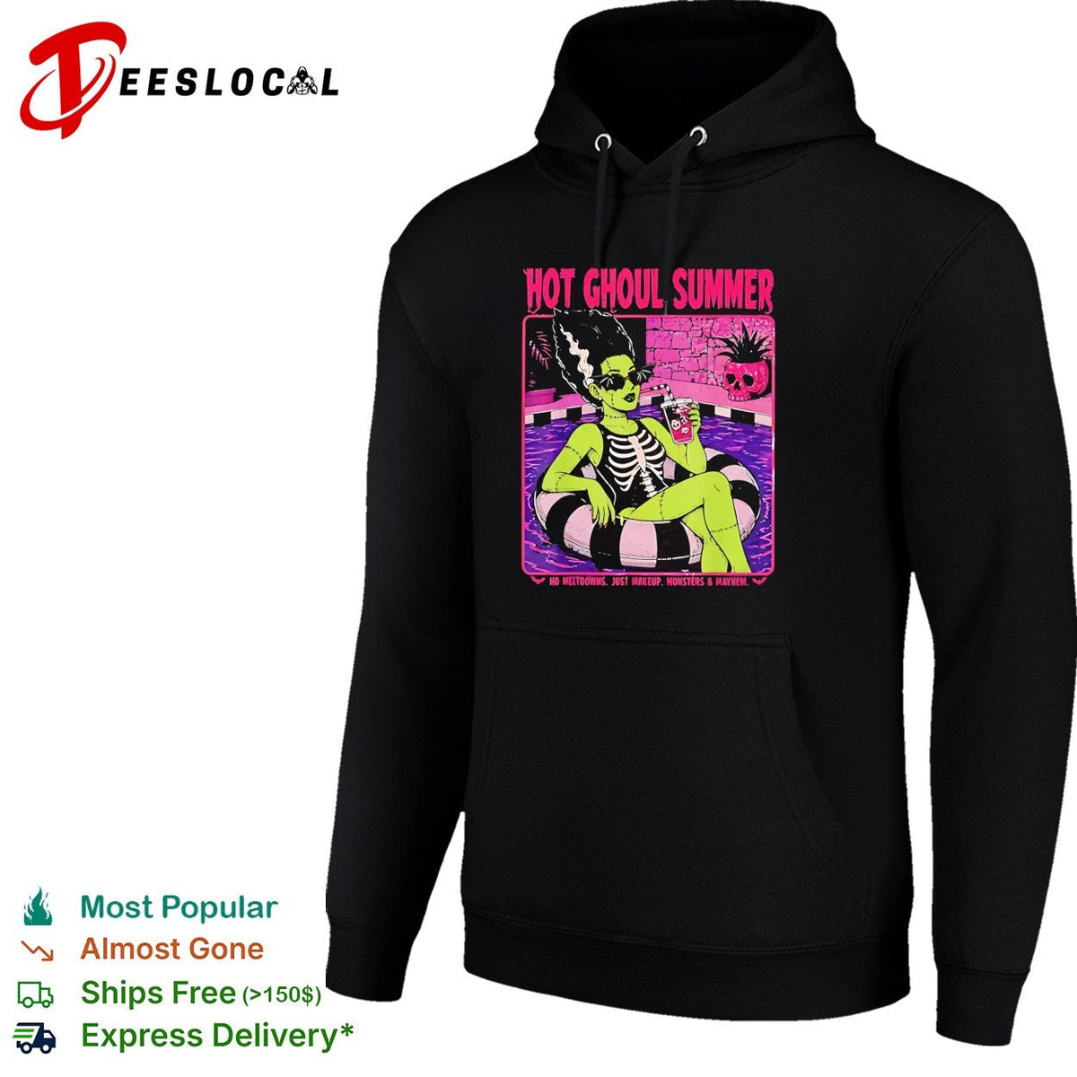 Ghoul Summer Bride of Frankenstein Skeleton Pool Party no meltdowns shirt Unisex