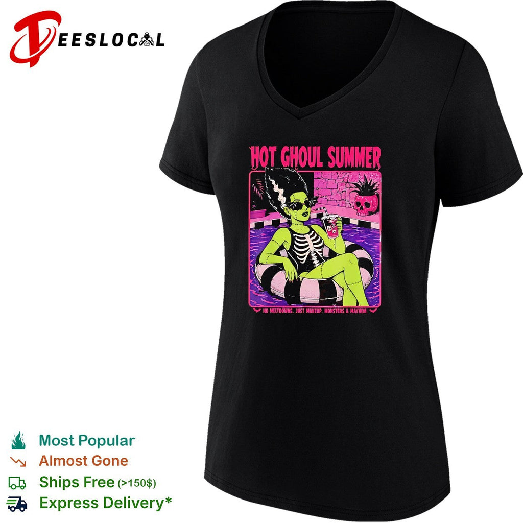 Ghoul Summer Bride of Frankenstein Skeleton Pool Party no meltdowns shirt Unisex