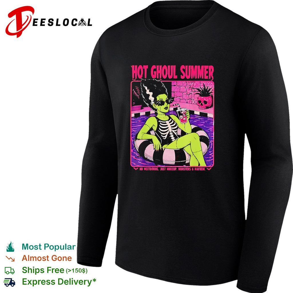 Ghoul Summer Bride of Frankenstein Skeleton Pool Party no meltdowns shirt Unisex