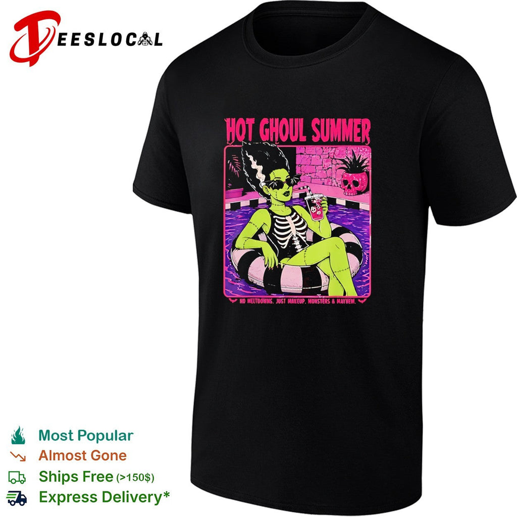 Ghoul Summer Bride of Frankenstein Skeleton Pool Party no meltdowns shirt Unisex