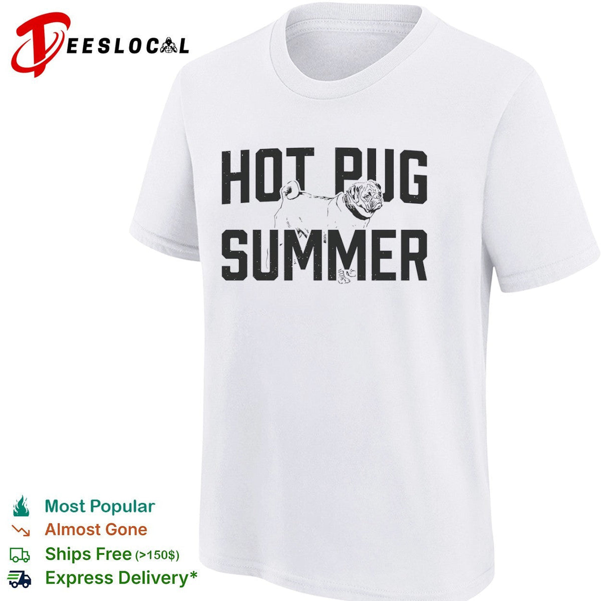 Pug Summer Pug Dog Shirt Unisex
