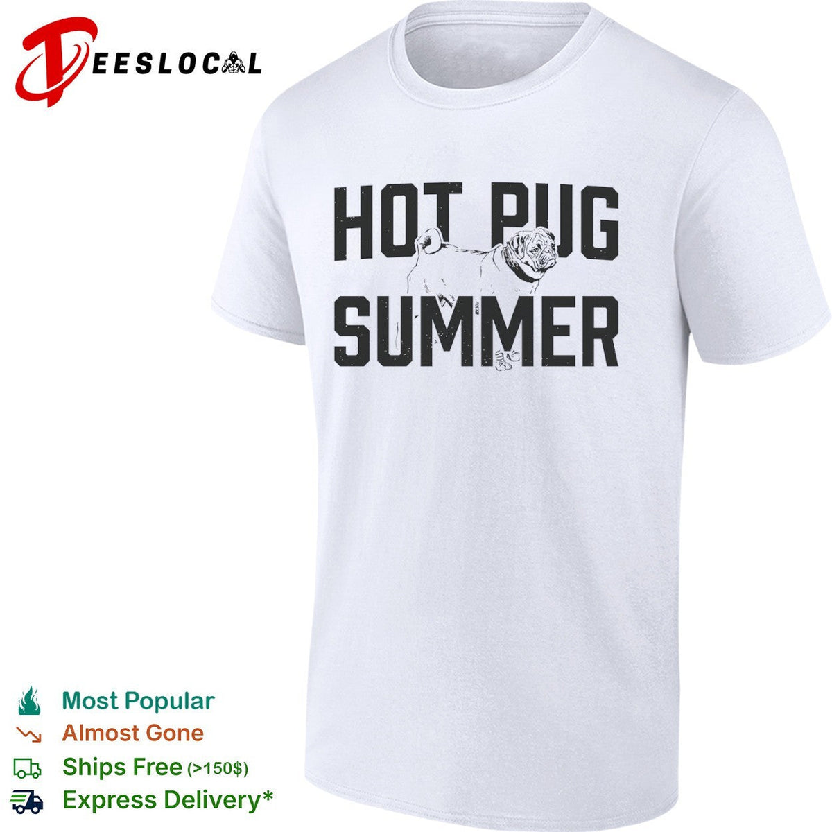 Pug Summer Pug Dog Shirt Unisex