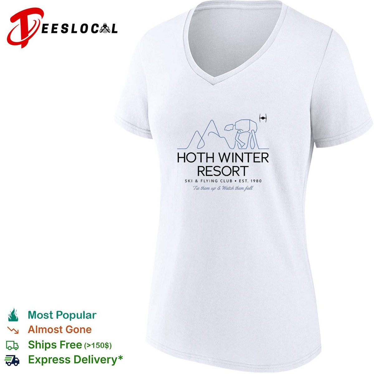Hoth Winter Resort ski flying club poster shirt Unisex