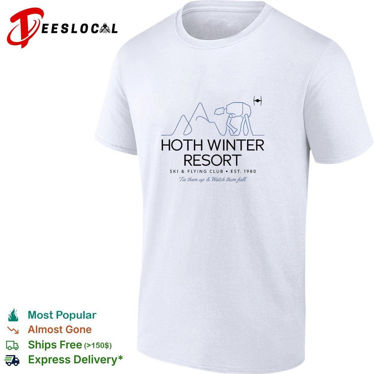 Hoth Winter Resort ski flying club poster shirt Unisex