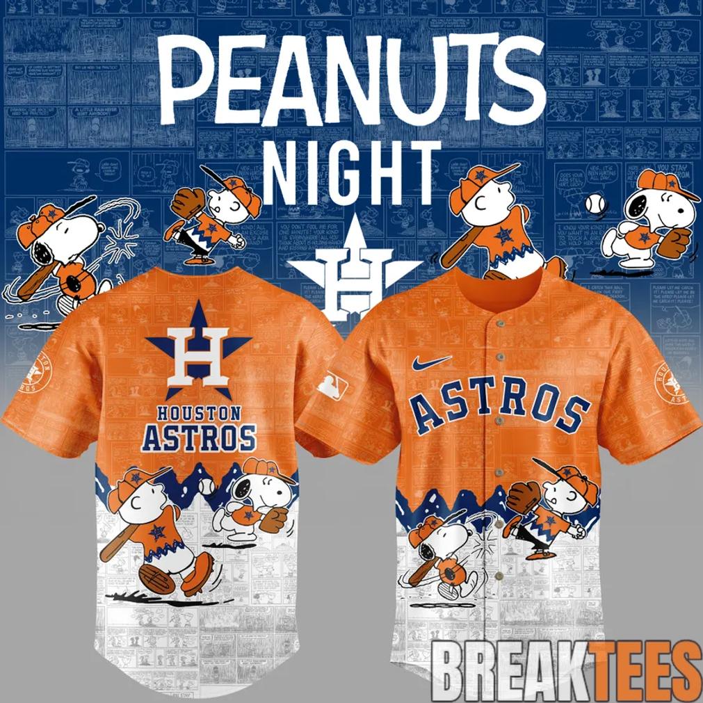 Houston Astros 75th Anniversary of Peanuts Baseball Jersey Unisex