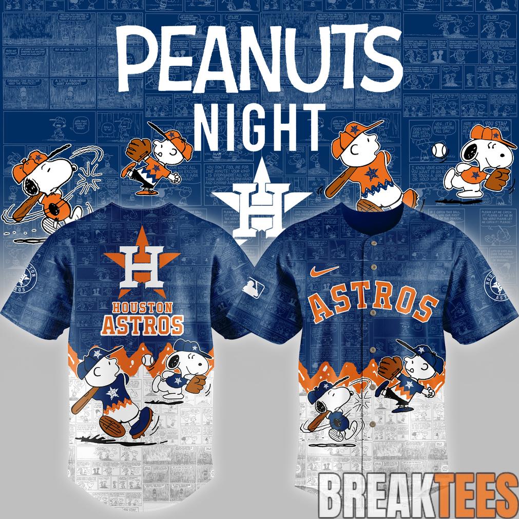 Houston Astros 75th Anniversary of Peanuts Baseball Jersey Unisex