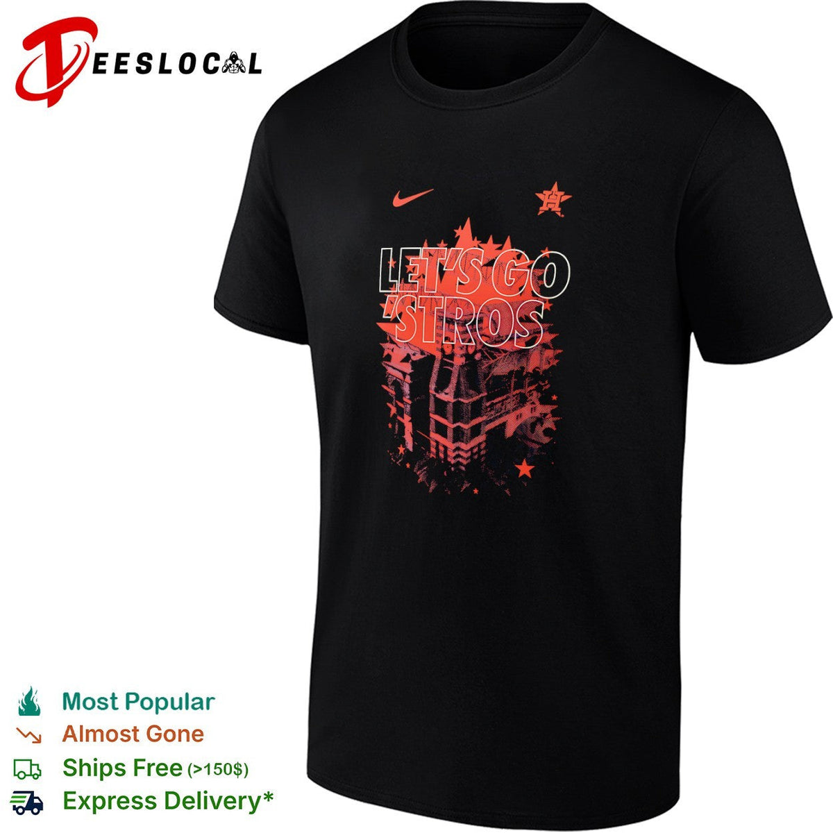 Houston Astros Let Is Go Stros Major League Baseball Team Logo shirt Unisex