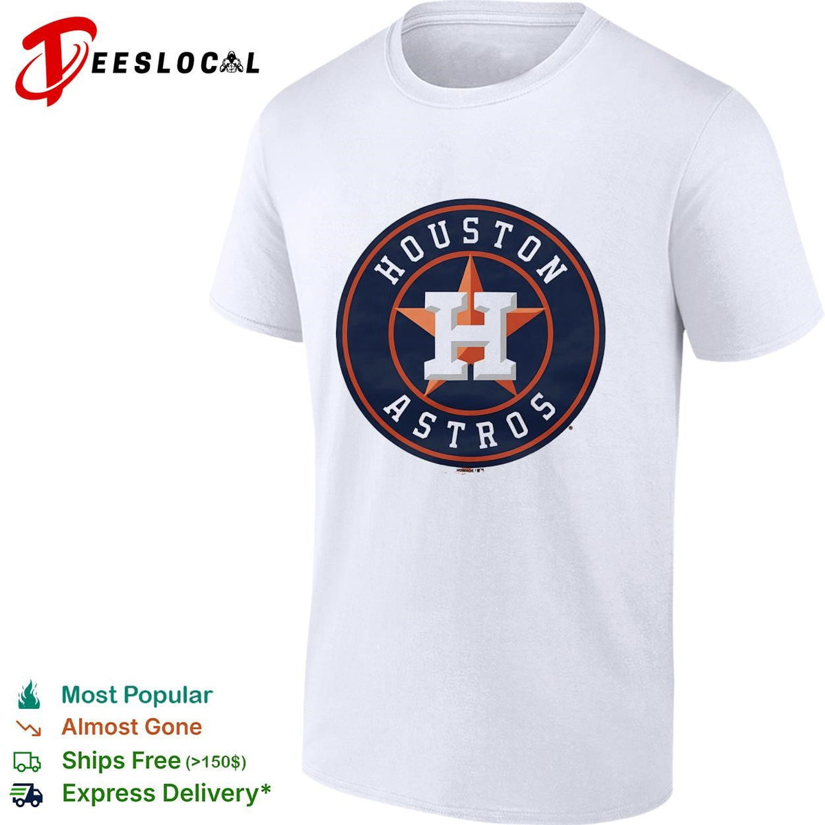 Houston Astros modern circle star H sports logo shirt Unisex