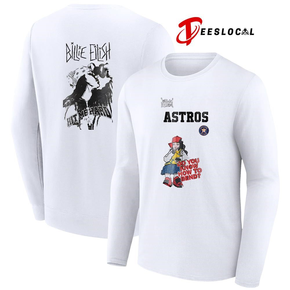 Houston Astros x Billie Eilish Hit Me Hard do you know how to bend graphic shirt Unisex
