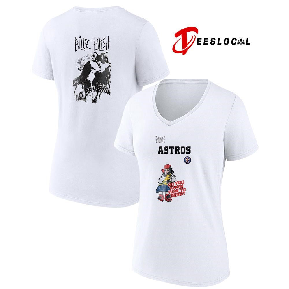 Houston Astros x Billie Eilish Hit Me Hard do you know how to bend graphic shirt Unisex