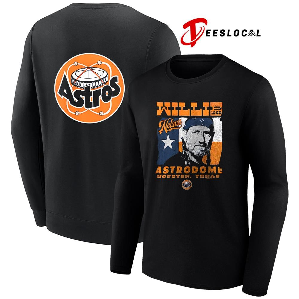 Houston Astros x Willie Nelson Astrodome portrait shirt Unisex