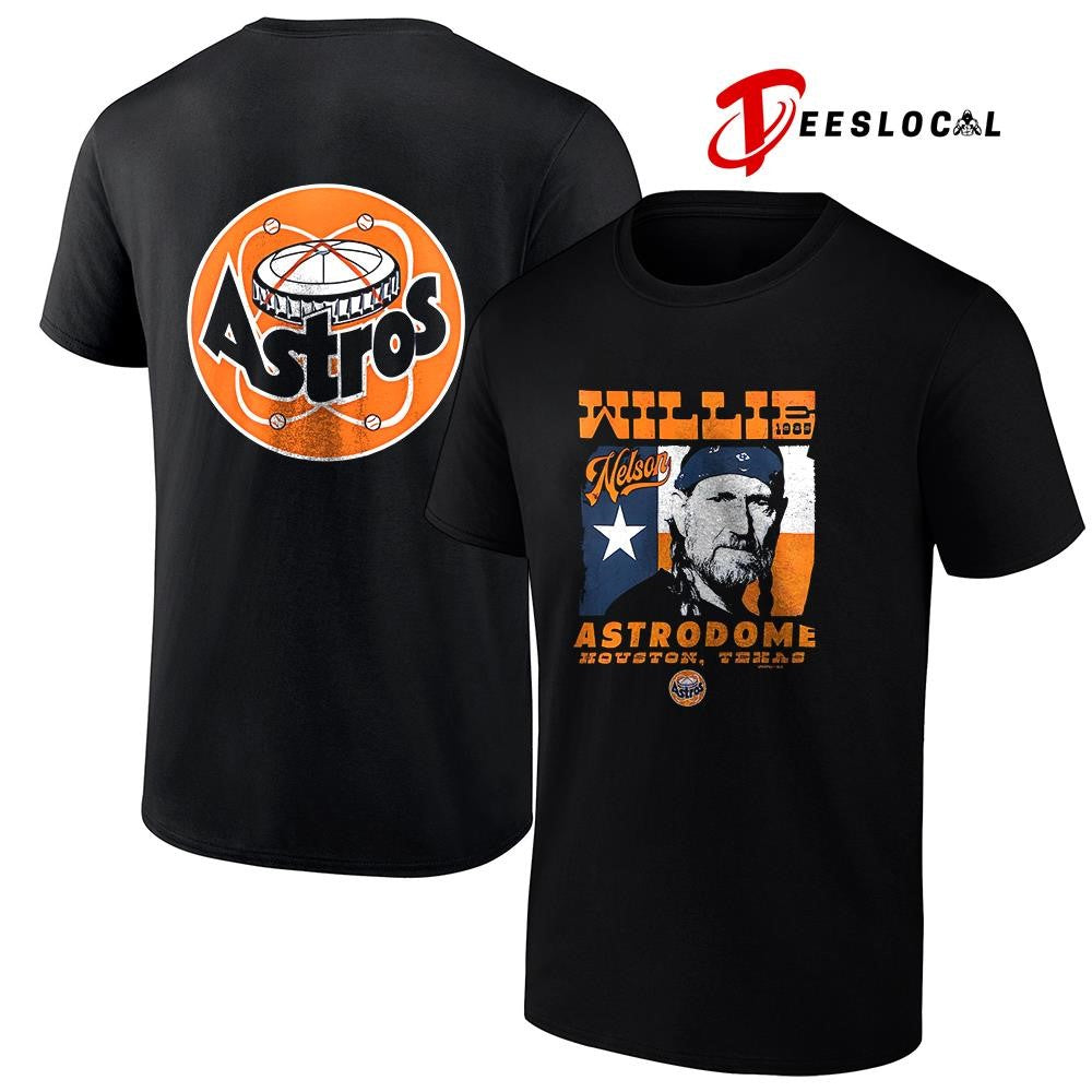 Houston Astros x Willie Nelson Astrodome portrait shirt Unisex