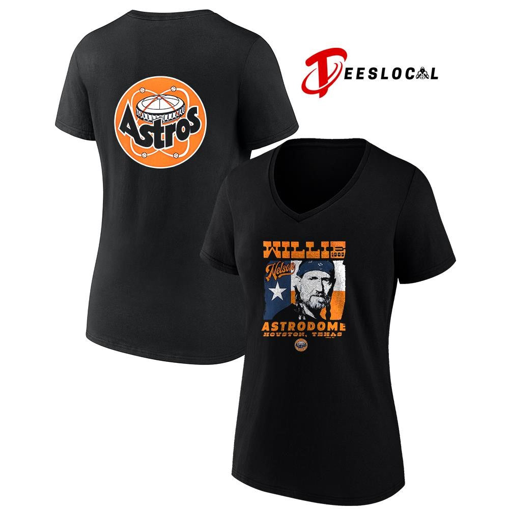 Houston Astros x Willie Nelson Astrodome portrait shirt Unisex