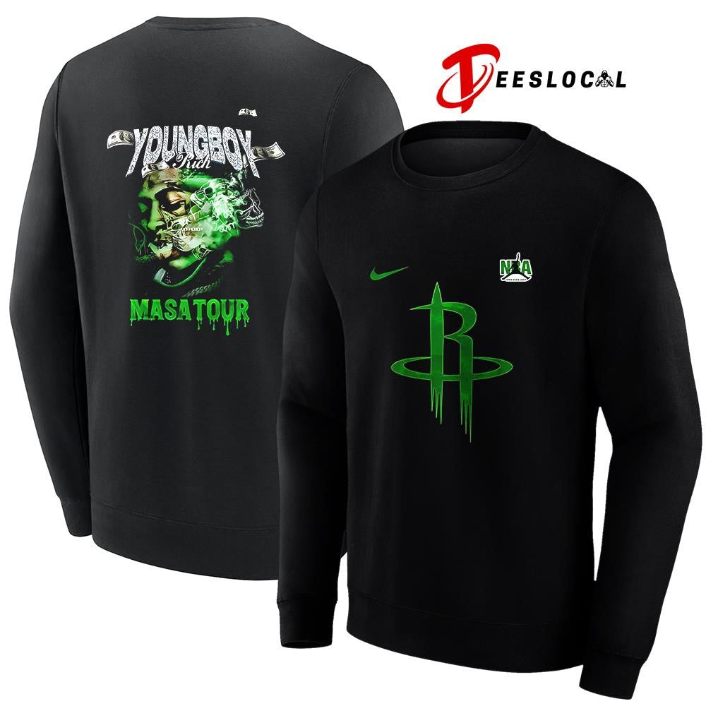 Houston Rockets x NBA Young Boy Masa tour shirt Unisex