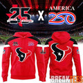 Houston Texans 25 Seasons x America 250 Red Two-Sided Graphic Unisex
