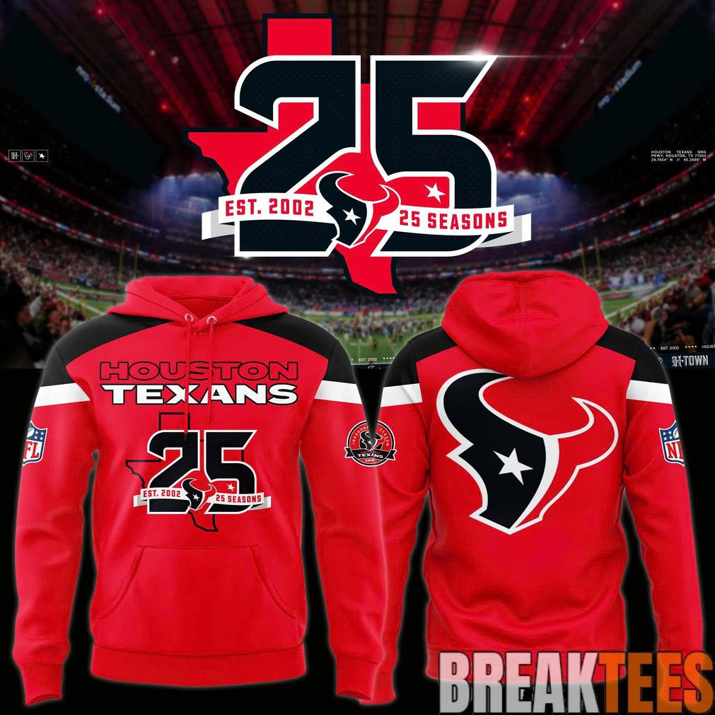 Houston Texans 25 Seasons x America 250 Red Two-Sided Graphic Unisex