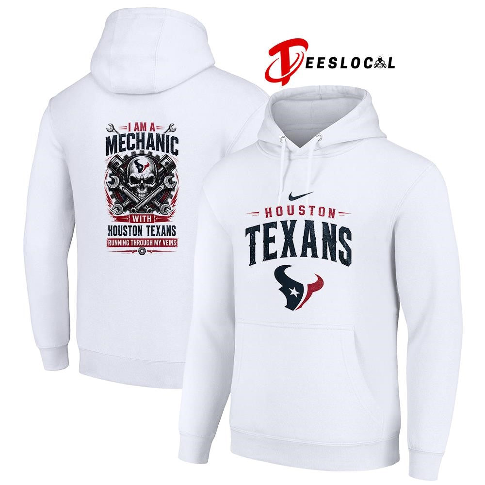 Houston Texans I am a mechanic running through my veins skeleton shirt Unisex