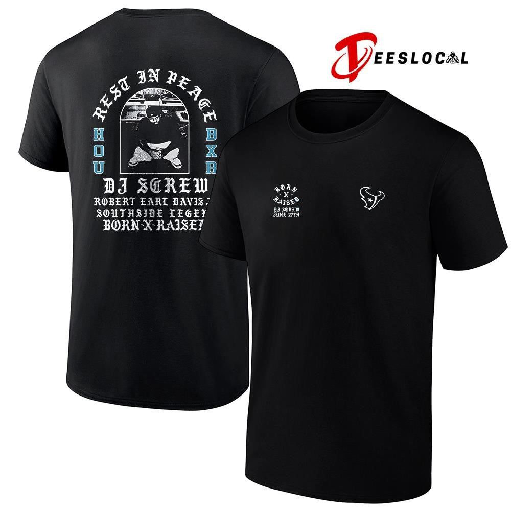Houston Texas x DJ Screw rest in peace graphic shirt Unisex