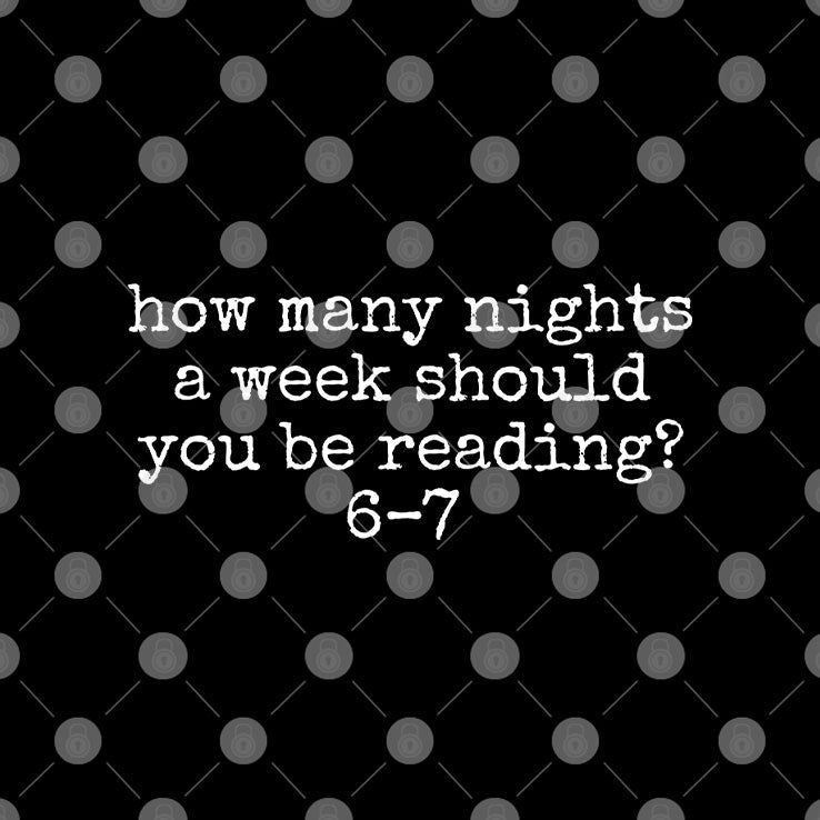 How Many Nights A Week Should You Be Reading 6 7 T Shirt Unisex