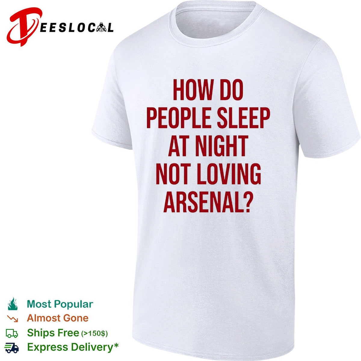 How do people sleep at night not loving Arsenal Premier League shirt Unisex