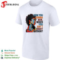 How you gonna win when you ain’t right within afro woman color portrait shirt Unisex
