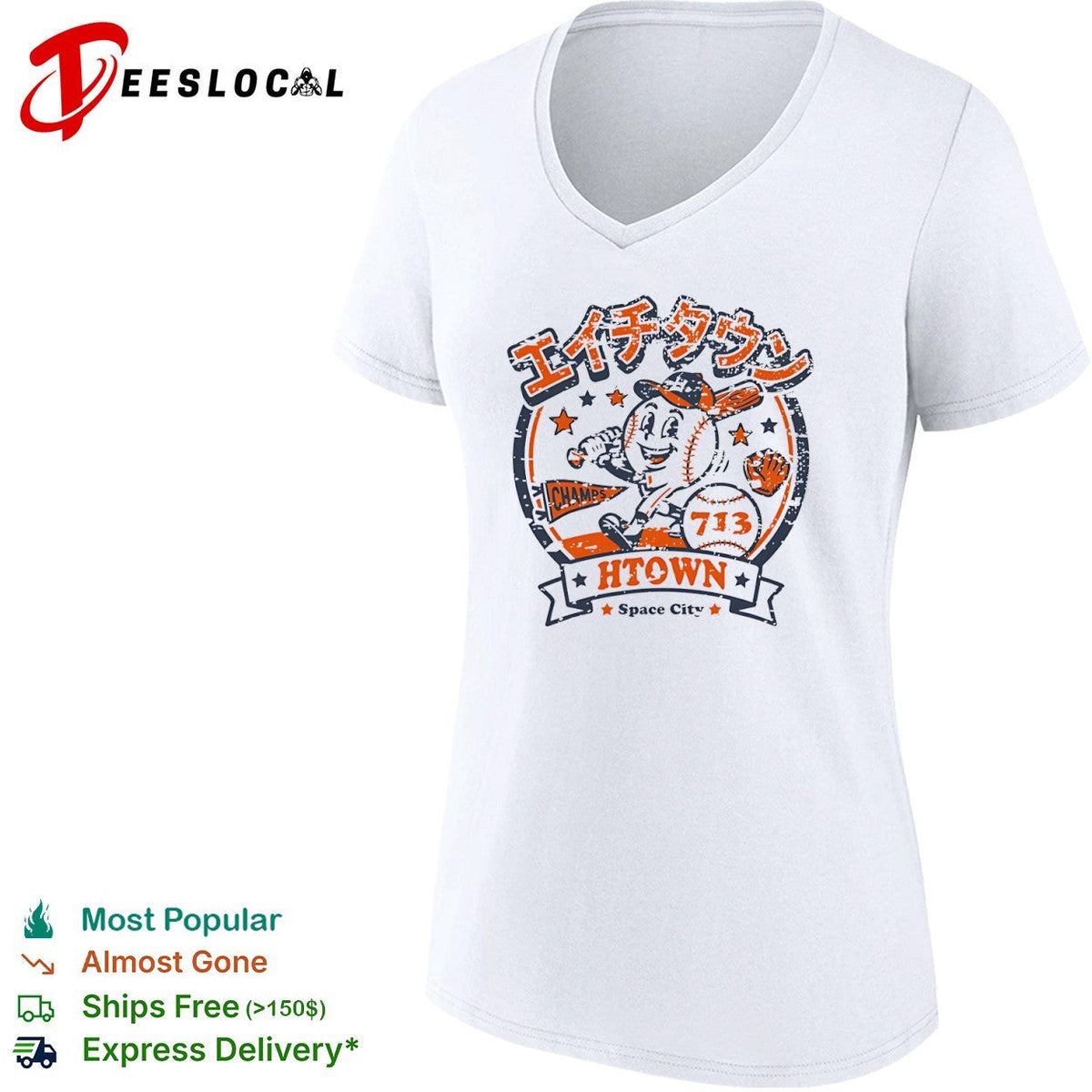 Htown Space City 713 Champs Houston Baseball shirt Unisex